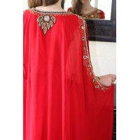 robe dubai papillon moderne rouge