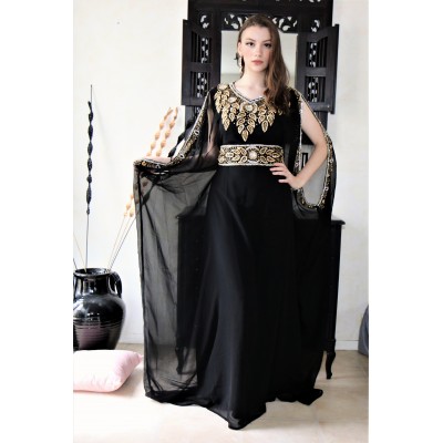 robe orientale dubai noir