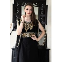 robe orientale dubai noir