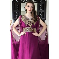 robe orientale dubai moderne prune