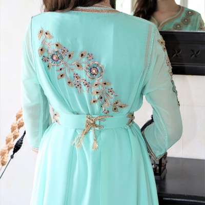 caftan vert eau moderne