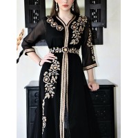 robe caftan moderne noir