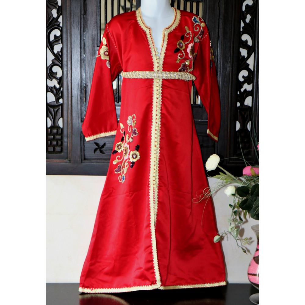 Caftan petite fille rouge