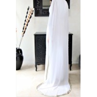 Robe orientale mariage blanche et or