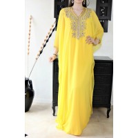 Gandoura marocaine jaune