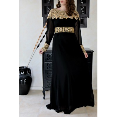 Caftan dubai noir & doré