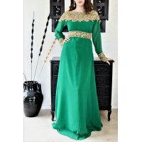 Caftan dubai vert & doré