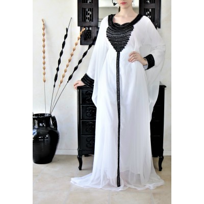 Robe dubai papillon blanche