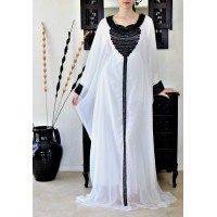 Robe dubai papillon blanche