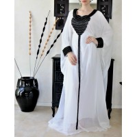 Robe dubai papillon blanche