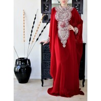 robe dubai papillon rouge bordeau