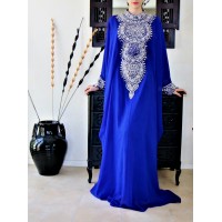 Robe dubai papillon bleu