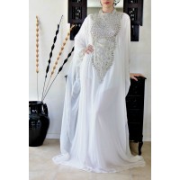 Robe dubai papillon blanche