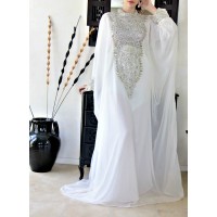 Robe dubai papillon blanche