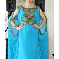 Robe orientale dubai moderne bleu