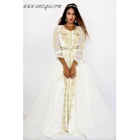 Caftan blanc et or tendance 2018/2019