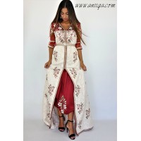 Caftan brocard avec pantalon style karakou