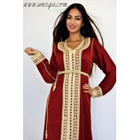 Caftan simple mlifa brodé et perlé