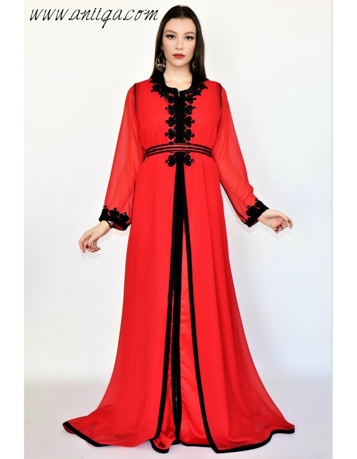 caftan rouge simple