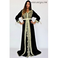 caftan noir, caftan marocain en ligne, takchita pas cher en ligne, takchita 2019, takchita noir pas cher