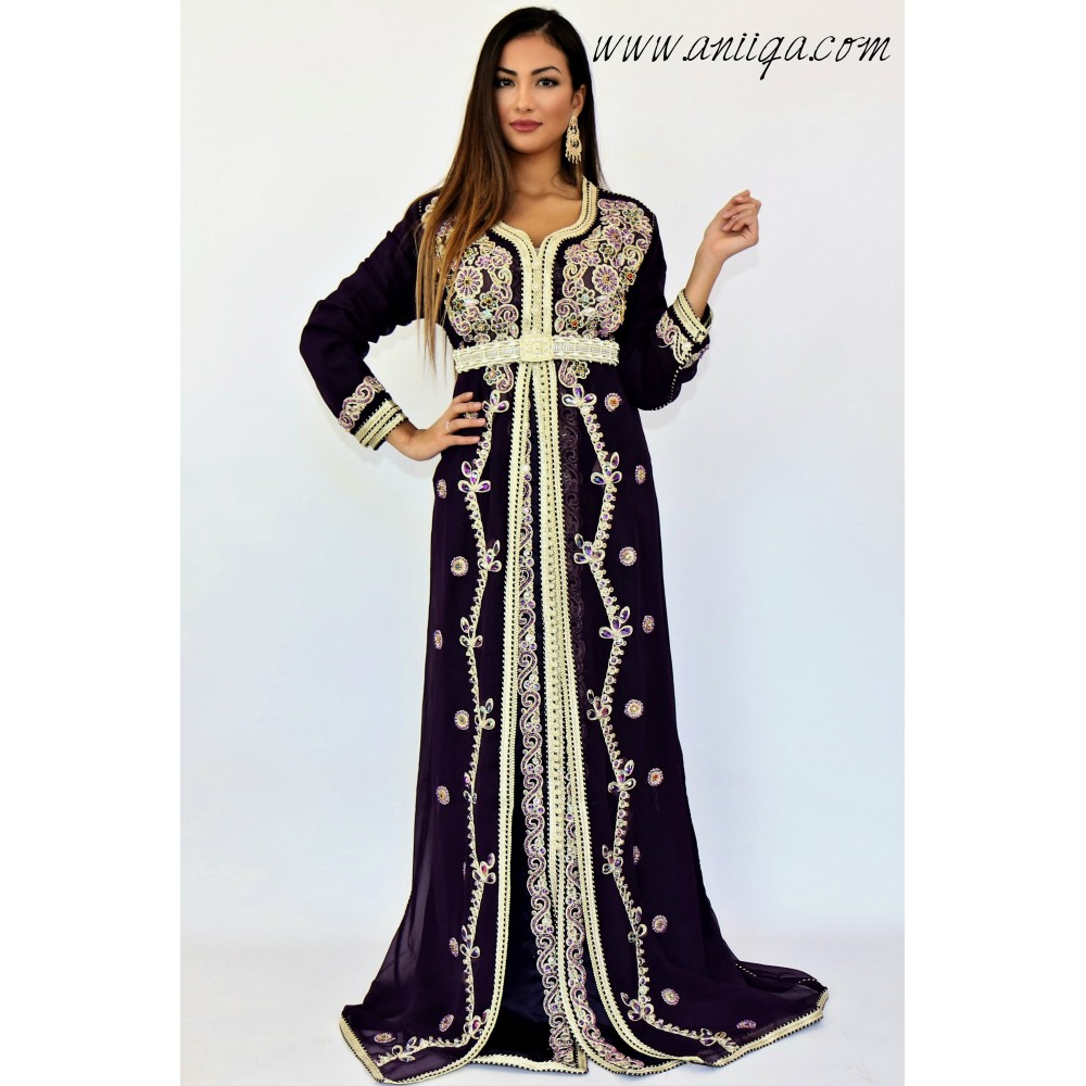 caftan pas cher en ligne, caftan marocain 2019, takchita prune pas cher, site de caftan pas cher