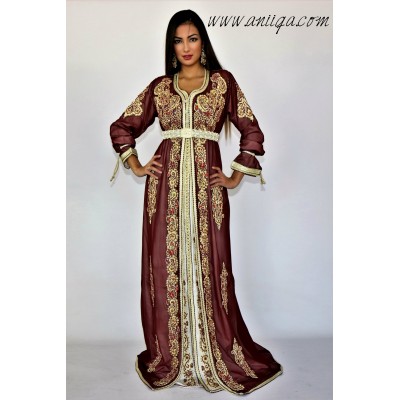 takchita bordeau, caftan pas cher 2019, caftan simple moderne, photo caftan , vente de caftan, caftan marocain bordeau, caftan e