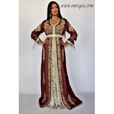 caftan bordeau , takchita pas cher, vente caftan en ligne, takchita pas cher, caftan marocain bordeau pas cher,caftan 2019