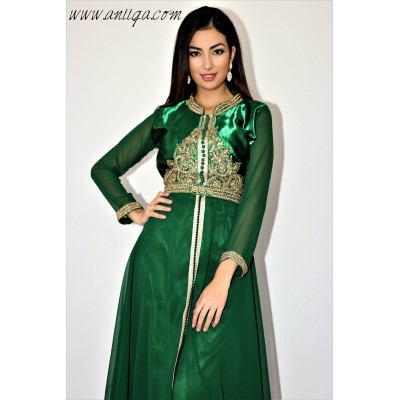 robe caftan pas cher, caftan simple, caftan pas cher, caftan, caftan 2019 , caftan vert pas cher, site de caftan pas cher, bouti