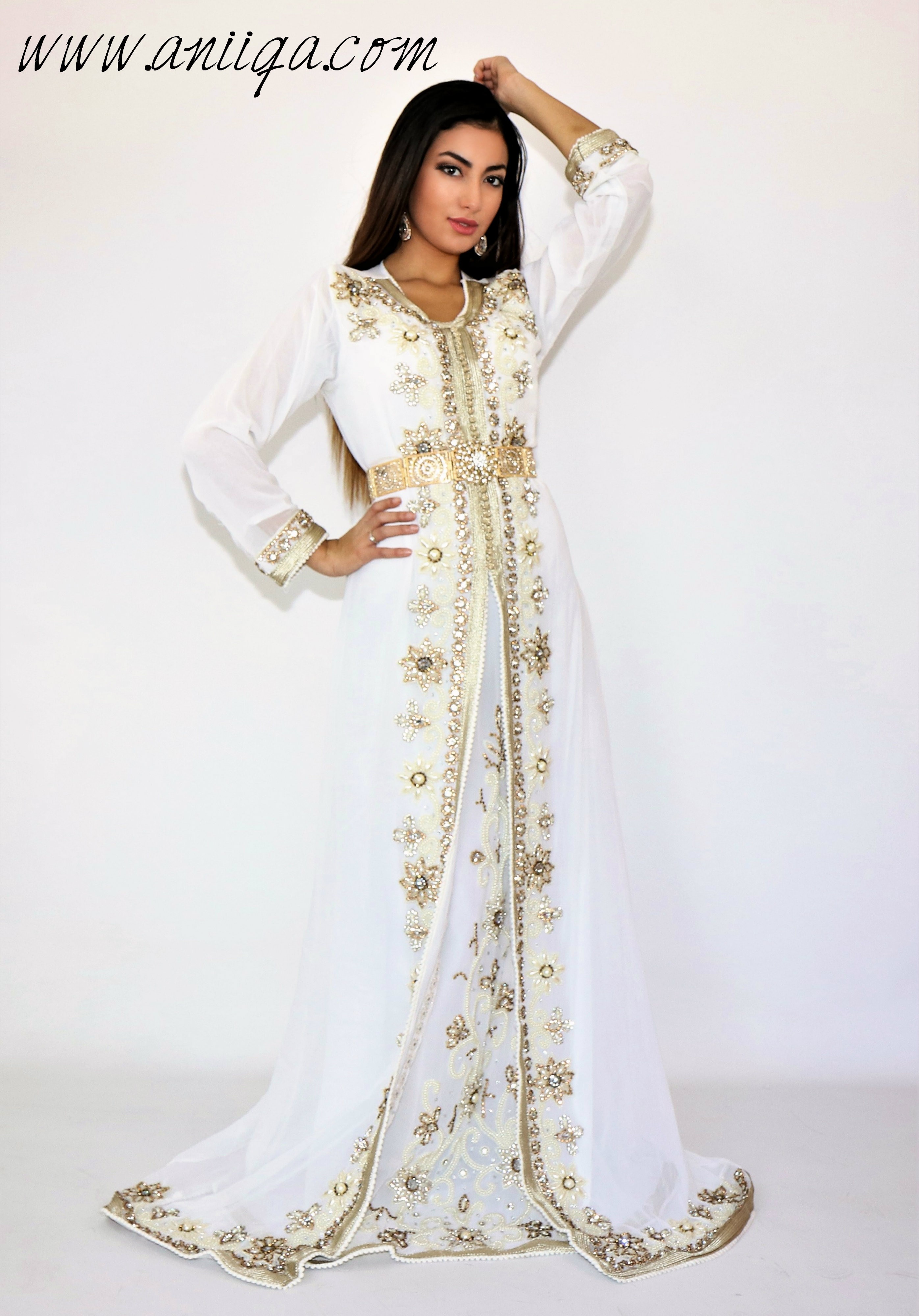 Caftan Mariee 2019 Takchita Mariage 2019 Caftan Halal Blanc Caftan
