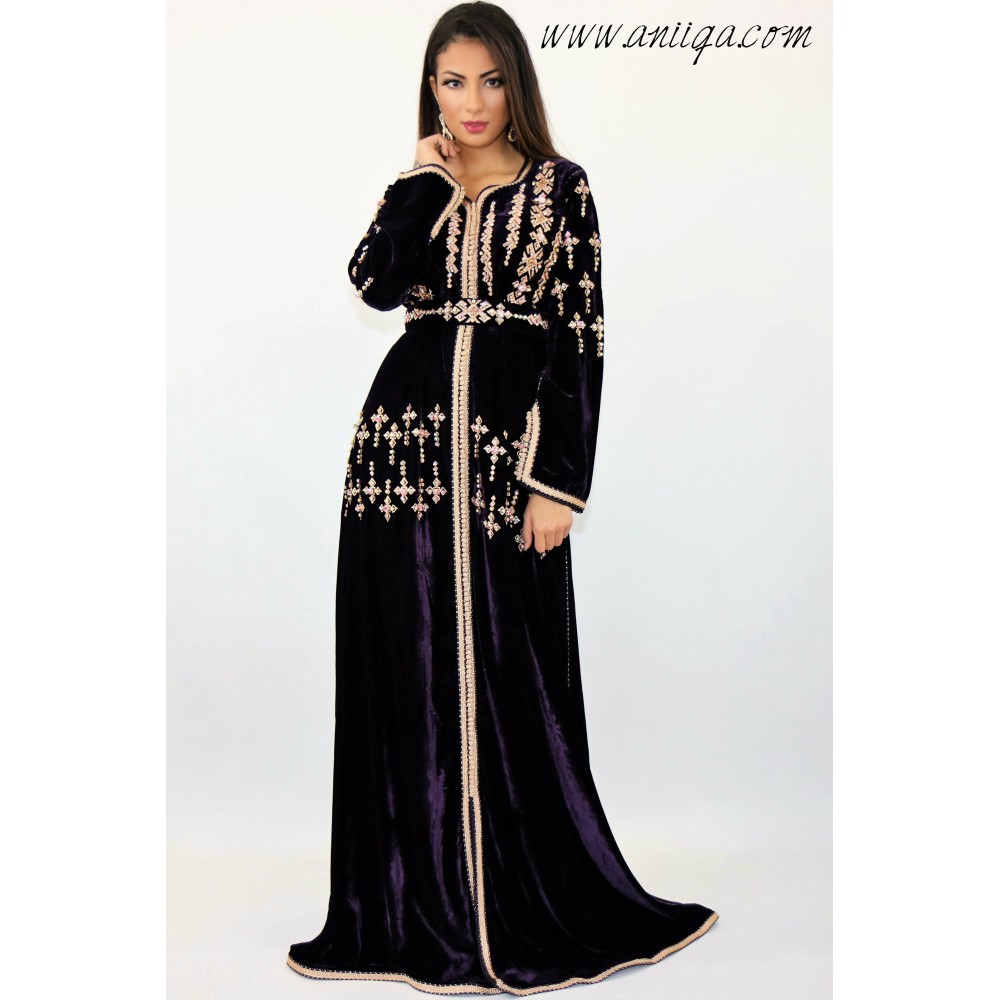 Caftan velours de soie tendance 2018/2019