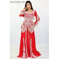 Robe de soirée orientale rouge