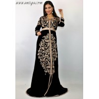 Caftan velours haute couture noir