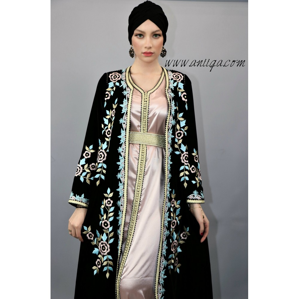 caftan velour moderne 2019, vente de caftan en ligne pas cher paris