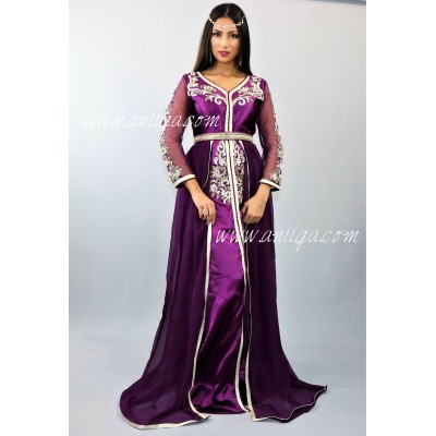 Caftan moderne cristal violet