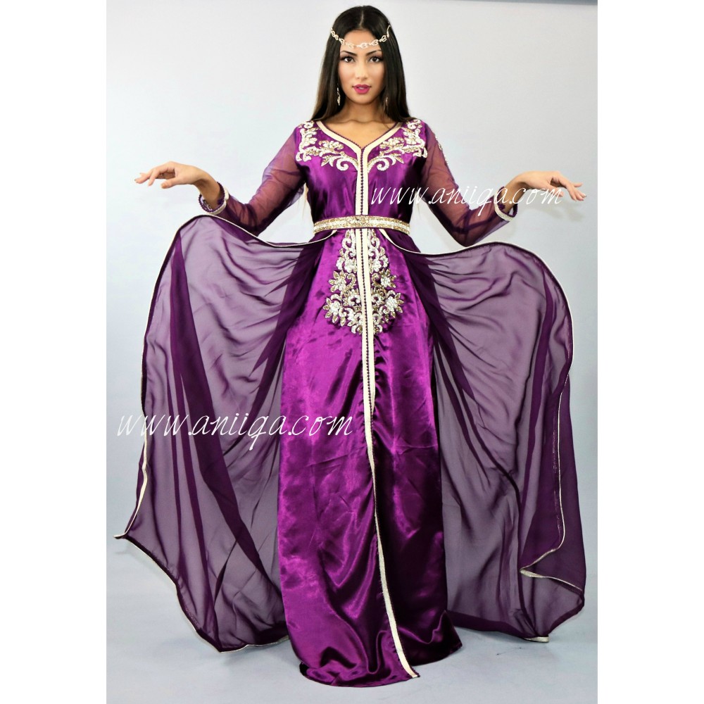 Caftan moderne cristal violet