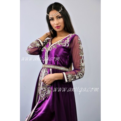 Caftan moderne cristal violet