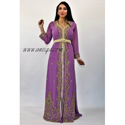 Takchita sari lilas et doré