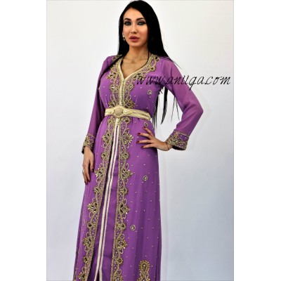 Takchita sari lilas et doré