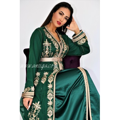 caftan moderne,caftan marocain,caftan 2019,takchita moderne,takchita halal,takchita verte