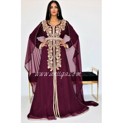 caftan moderne 2019,caftan marié,caftan avec cape ,takchita avec cape,caftan simple