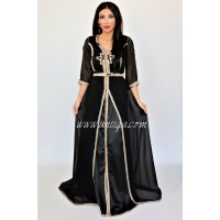 Caftan moderne noir cloche