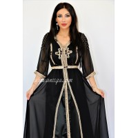 Caftan moderne noir cloche