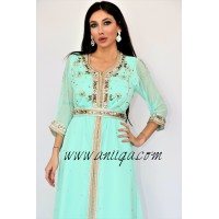 caftan perlé ,caftan moderne ,caftan pas cher vert eau,vente caftan pas cher,caftan invitée ,takchita invitée ,caftan tendance