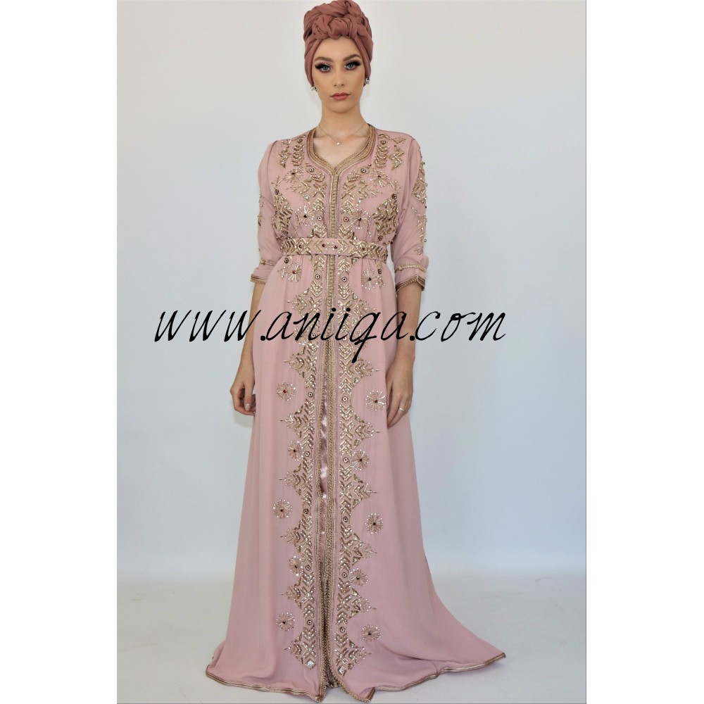 takchita nude,caftan nude,caftan 2020/2021,caftan marocain en ligne,vente caftan pas cher en ligne,takchita