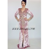 Caftan moderne sirène rose