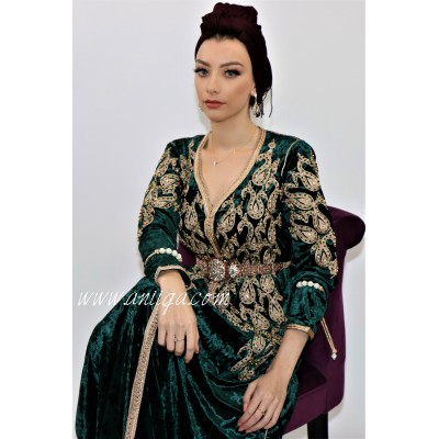 Caftan velours vert 2020