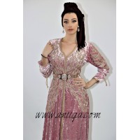 Caftan velours rose 2020