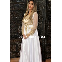 caftan marié blanc cloche