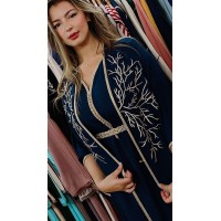 caftan cape bleu nuit