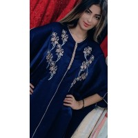 gandoura marocaine bleu nuit